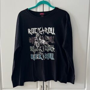 Rock & Roll Denim long sleeve black shirt